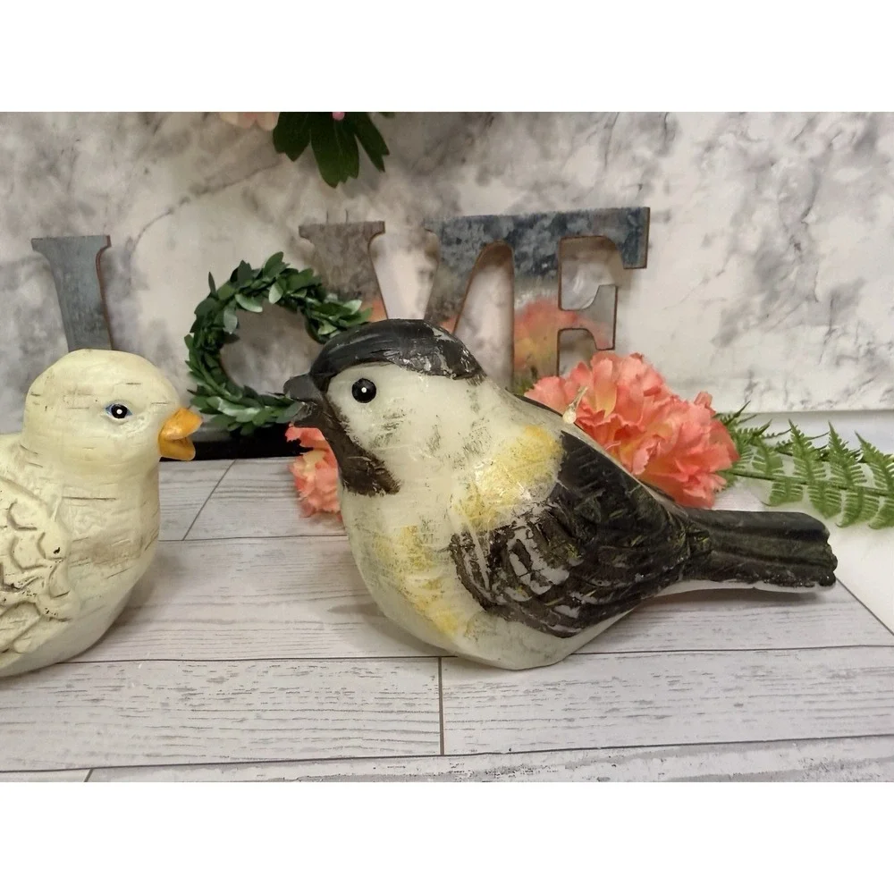 Wax Candles Chickadee And‎ Dove Birds Winter Woodland Series By Russ Berrie NWT